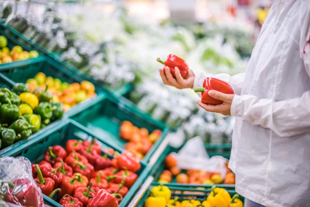 Fresh fruit at supermarket.