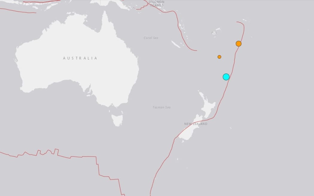 The earthquake hit near Raoul Island, about 10.55am.