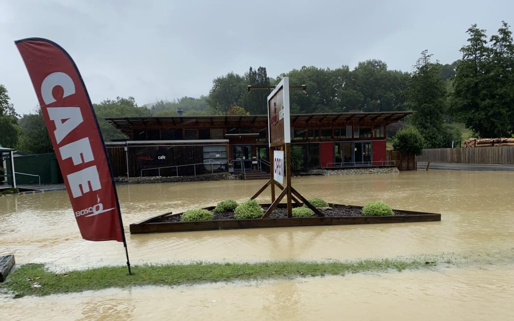 Flooding in the Waitomo today.