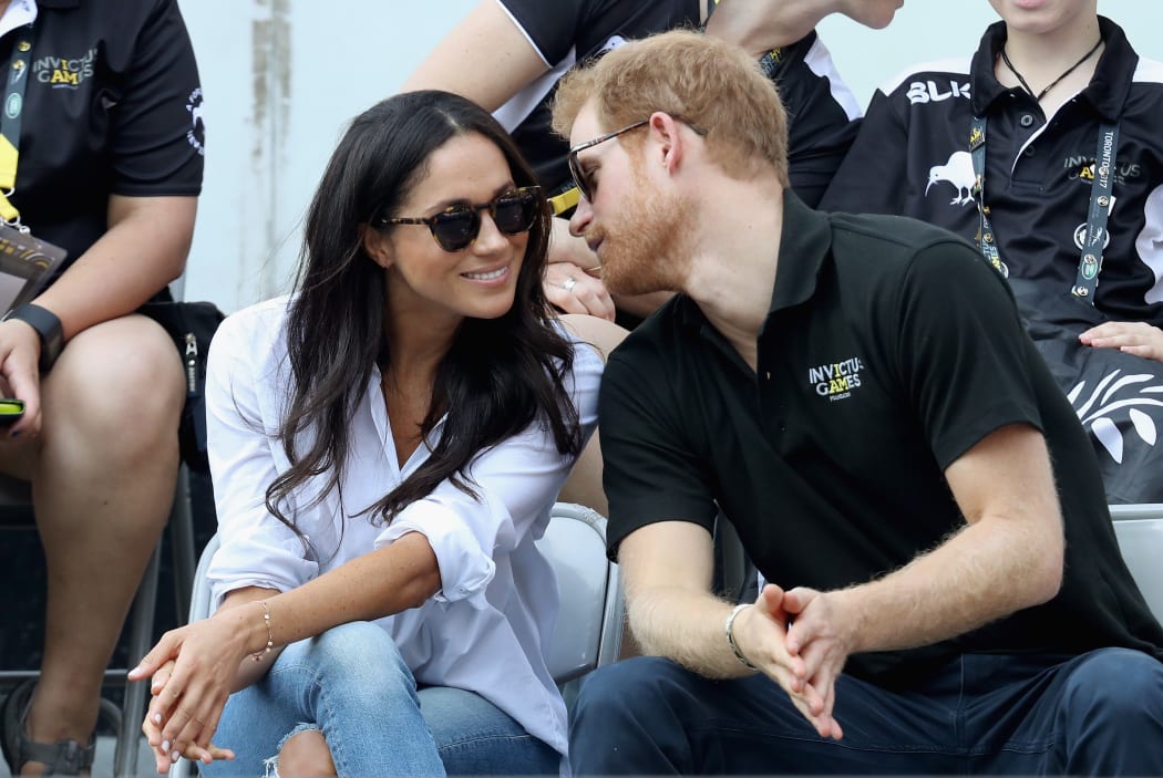 Prince Harry and Meghan attend a Wheelchair Tennis match during the Invictus Games 2017 on September 25, 2017 in Toronto, Canada.
