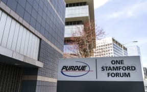 STAMFORD, CT - APRIL 2: Purdue Pharma headquarters stands in downtown Stamford, April 2, 2019 in Stamford, Connecticut. Purdue Pharma, the maker of OxyContin, and its owners, the Sackler family, are facing hundreds of lawsuits across the country for the company's alleged role in the opioid epidemic