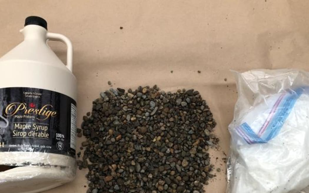 Maple syrup bottles were used to hide a massive shipment of methamphetamine, shipped to New Zealand from Canada.
