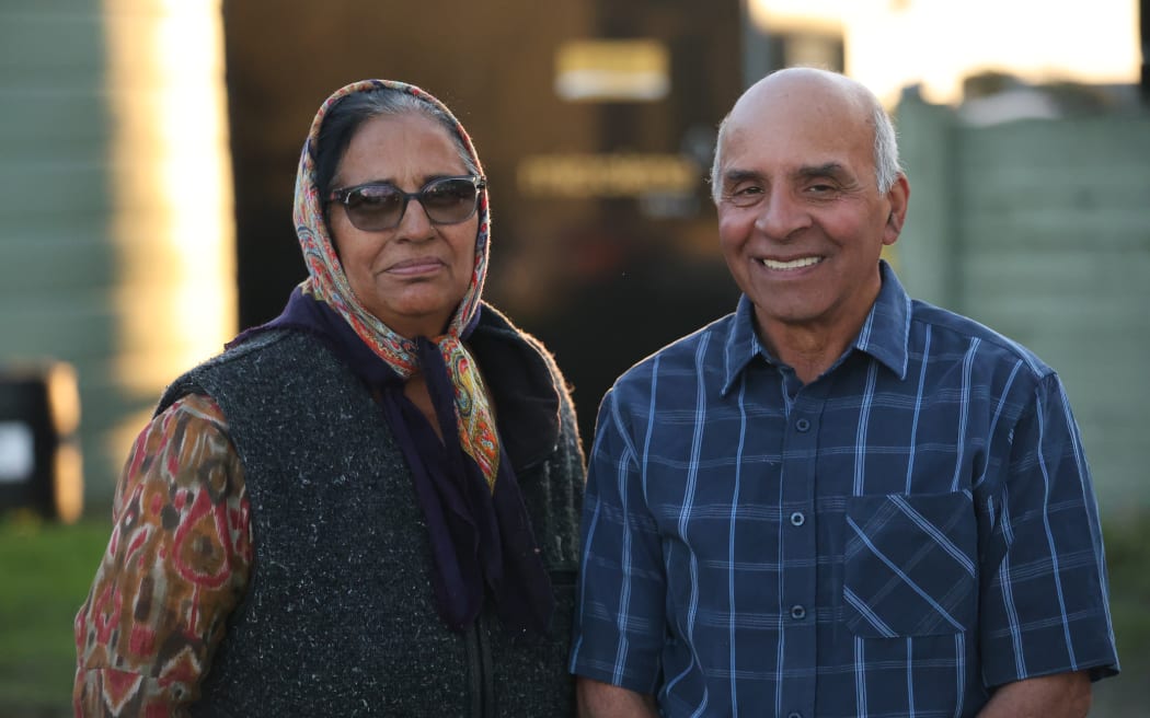 Surjeet Singh Bindra, owner of Bindra Farms in Gordonton, stands alongside his wife, Jaspal Kaur.