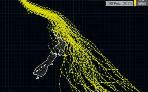 NIWA has posted a map showing future track possibilities for Tropical Cyclone Gabrielle making impact.