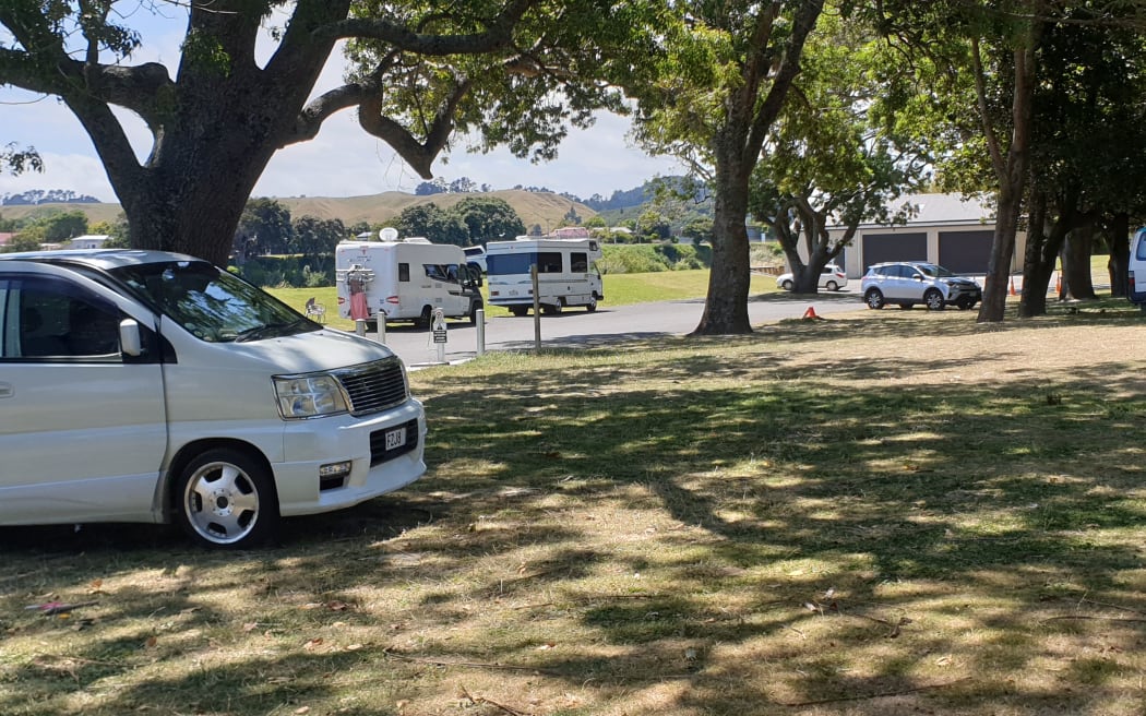 Freedom campers at the Whanganui East site on Anzac Parade