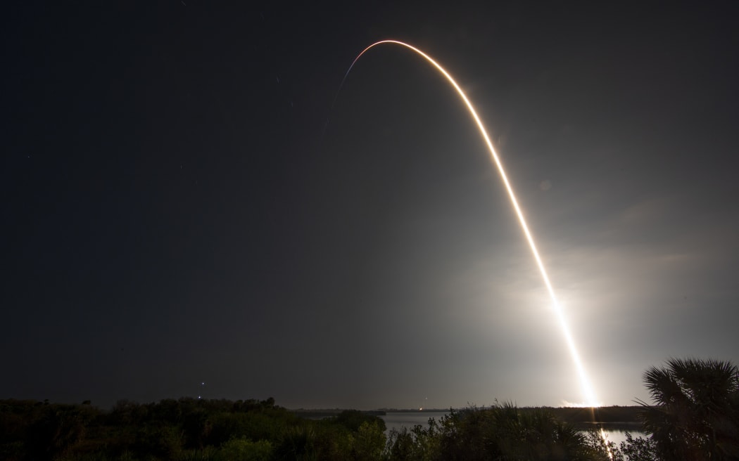 A five-minute long exposure shows a SpaceX Falcon 9 rocket carrying the Dragon spacecraft launched on NASAs SpaceX Crew-6 mission to the International Space Station on March 02, 2023 in Cape Canaveral, Florida.