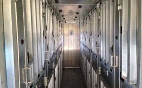 Portable police cells at the BW Summer Festival.
