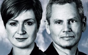 Susie Ferguson and Guyon Espiner