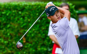 Danny Lee tees off in Irving, Texas, 2015.