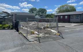 The site of a Ponsonby school following a fire a year ago that spread asbestos around the neighbourhood.