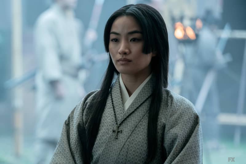 Anna Sawai as the character of Mariko in Shōgun.