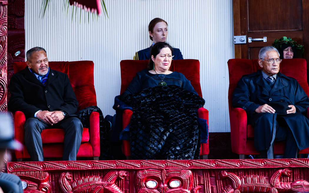 Dame Cindy Kiro at Tuurangawaewae Marae, on the third day of the tangi for Kiingi Tuheitia, 1 September, 2024.