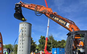 Tanya Claxton in action at the regional Excavator Operator Competition