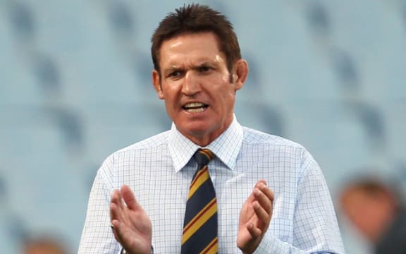 Glenn Moore is the new Black Ferns coach. He will remain as the Blues forwards coach, and was formerly the Highlanders coach. Moore is seen here encouraging his Highlanders team against the Lions in 2010 at Carisbrook
Photo: Rob Jefferies/PHOTOSPORT