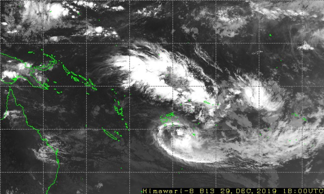 Satellite Image of Cyclone Sarai at 6am today 31 December 2019