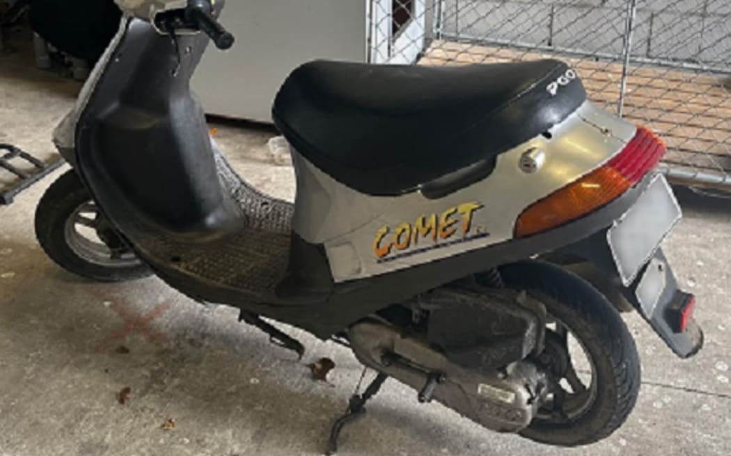 The scooter found a decade after being stolen.