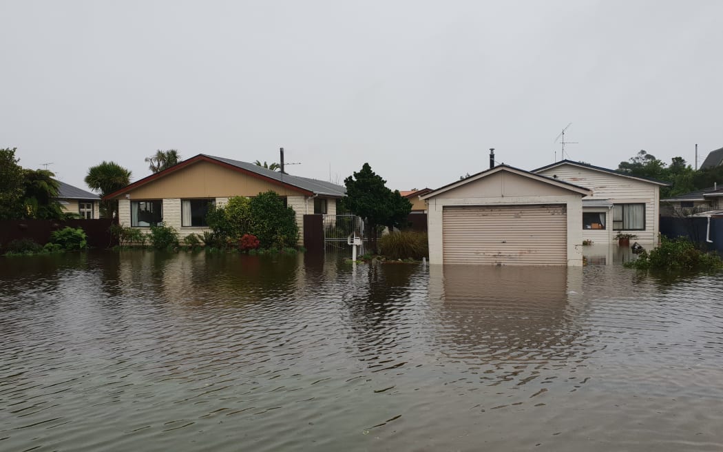 Flood hit parts of Hokitika.