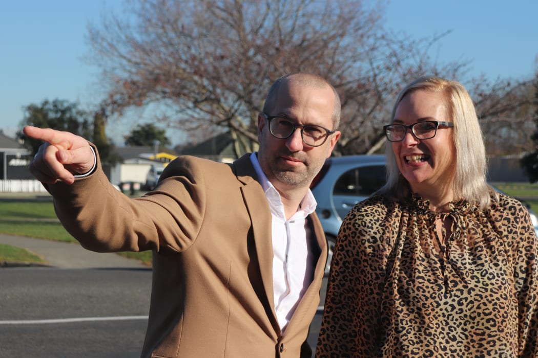 Napier City Council design and projects manager James Mear and mayor Kirsten Wise.