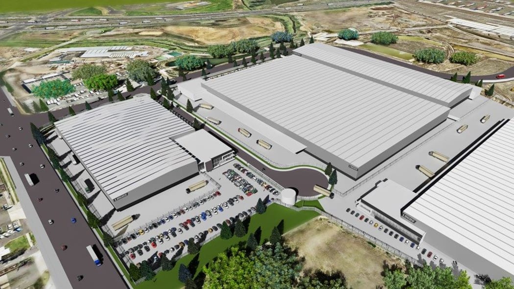 An artist's impression of the meat processing being constructed in South Auckland by LOGOS.