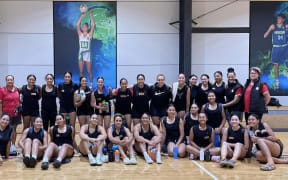 The Tongan under-21 netball team in Brisbane earlier this month. Players from the squad have been named in the Tala squad.