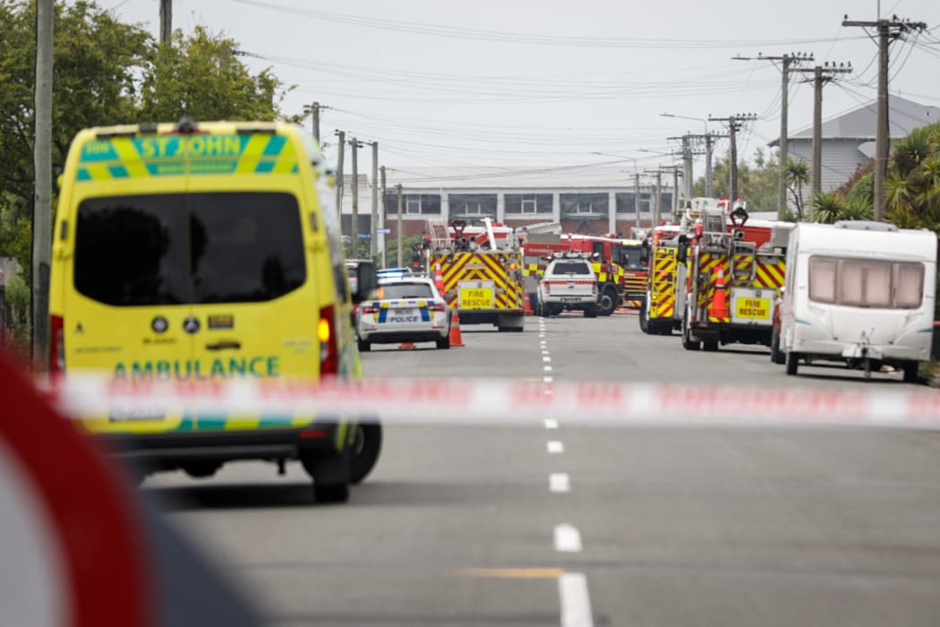 Fire on Bowhill Road, New Brighton, Christchurch