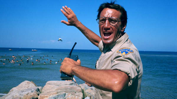 Roy Scheider as police chief Martin Brody, in the 1975 classic Jaws.