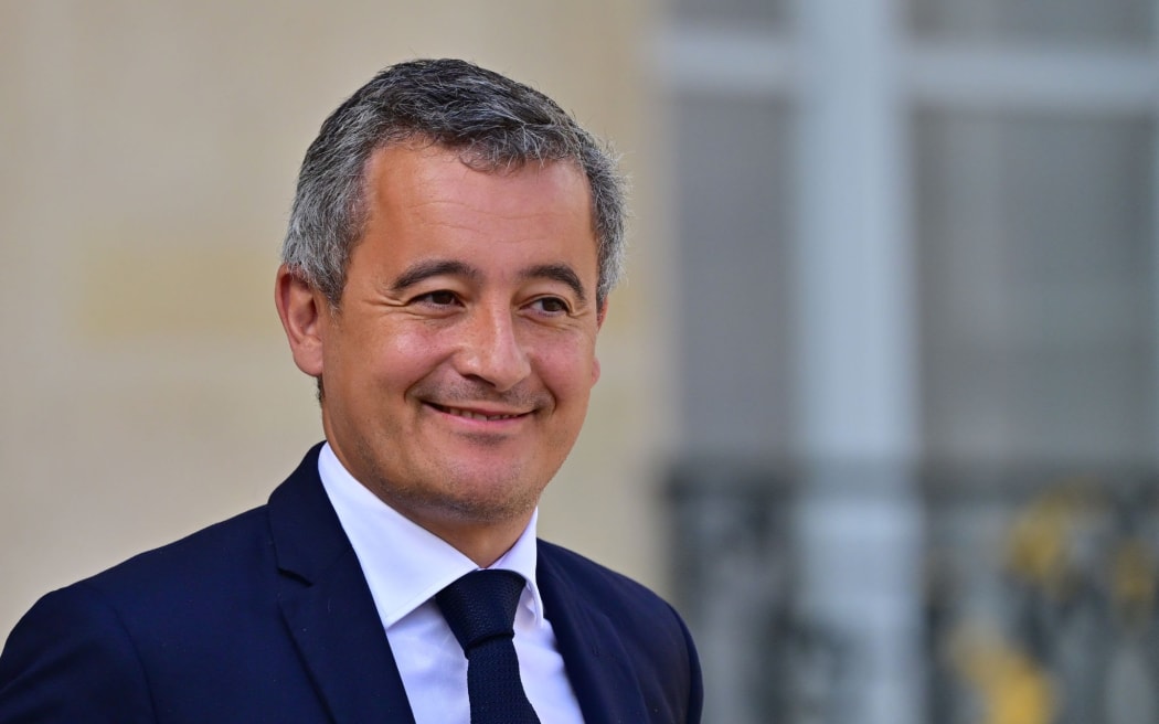 PARIS, FRANCE - AUGUST 30: French Interior Minister Gerald Darmanin on August 30, 2023 in Paris, France. In a recent televised interview, France's education minister Gabriel Attal announced that France is to ban Islamic garments known as abayas in schools from September. (Photo by Christian Liewig - Corbis/Getty Images) (