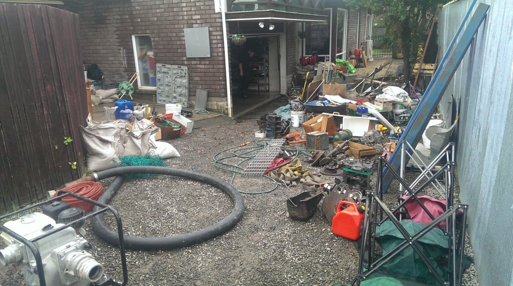 The clean-up at a Kaiapoi house.