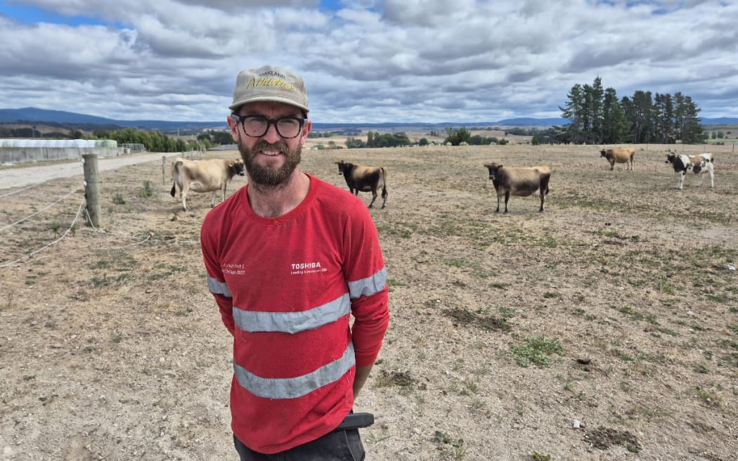 Hayden McLennan's farm is usually lush and picturesque, but this year it is a dusty desert.
