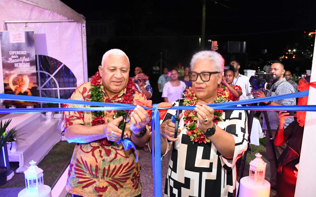 Fijian Prime Minister Frank Bainimarama and his Samoan counterpart Fiame Naomi Mata'afa officially open the Samoan high Commission in Suva.