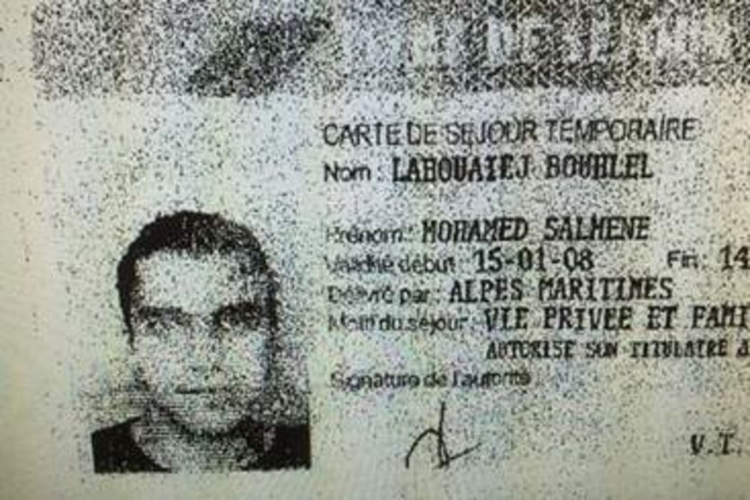 This image obtained by AFP on July 15, 2016 from a French police source shows a reproduction of the residence permit of Mohamed Lahouaiej-Bouhlel.