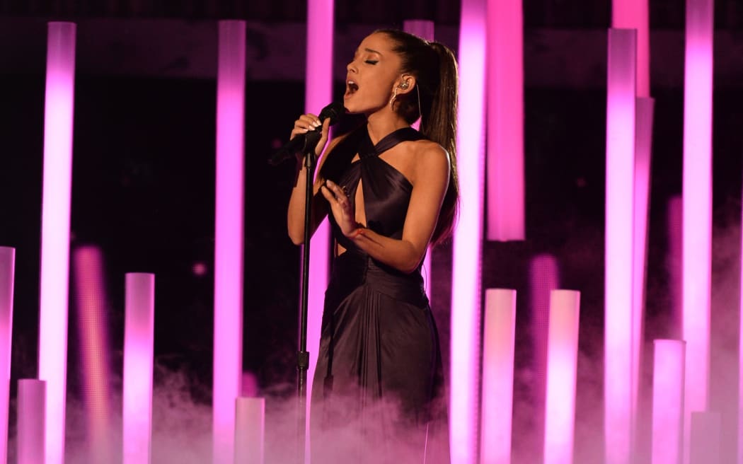 Ariana Grande on stage on 2015.