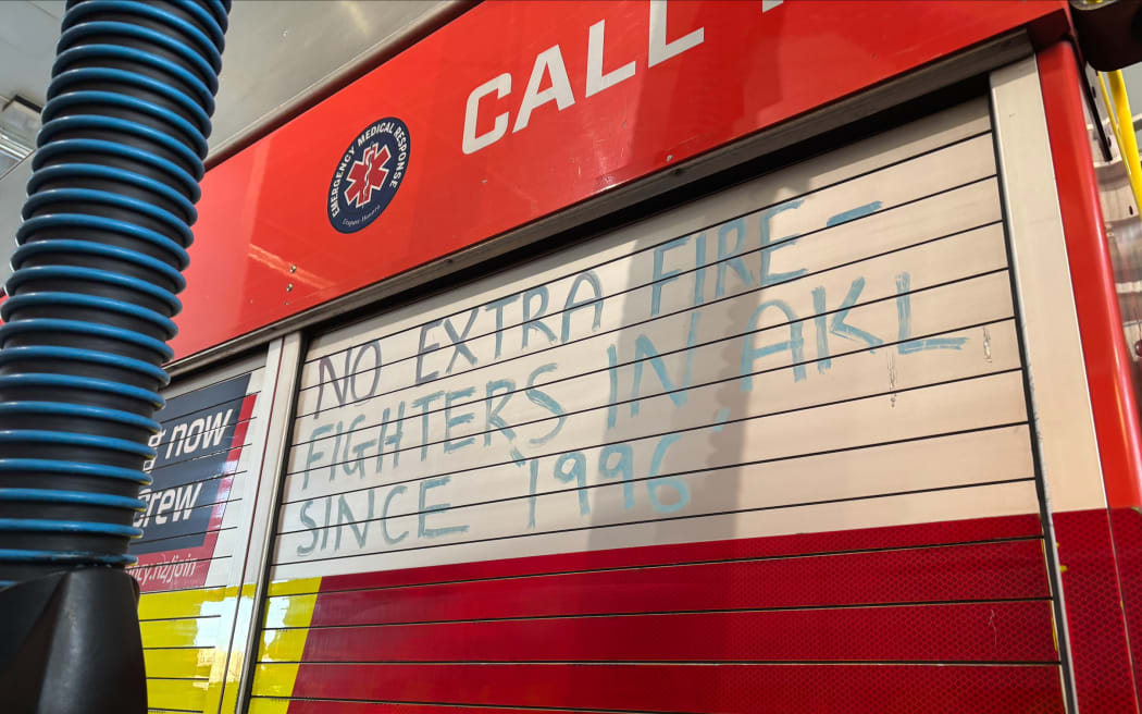 The Professional Firefighters' Union members are in a long-running dispute with Fire and Emergency New Zealand over pay and staffing.