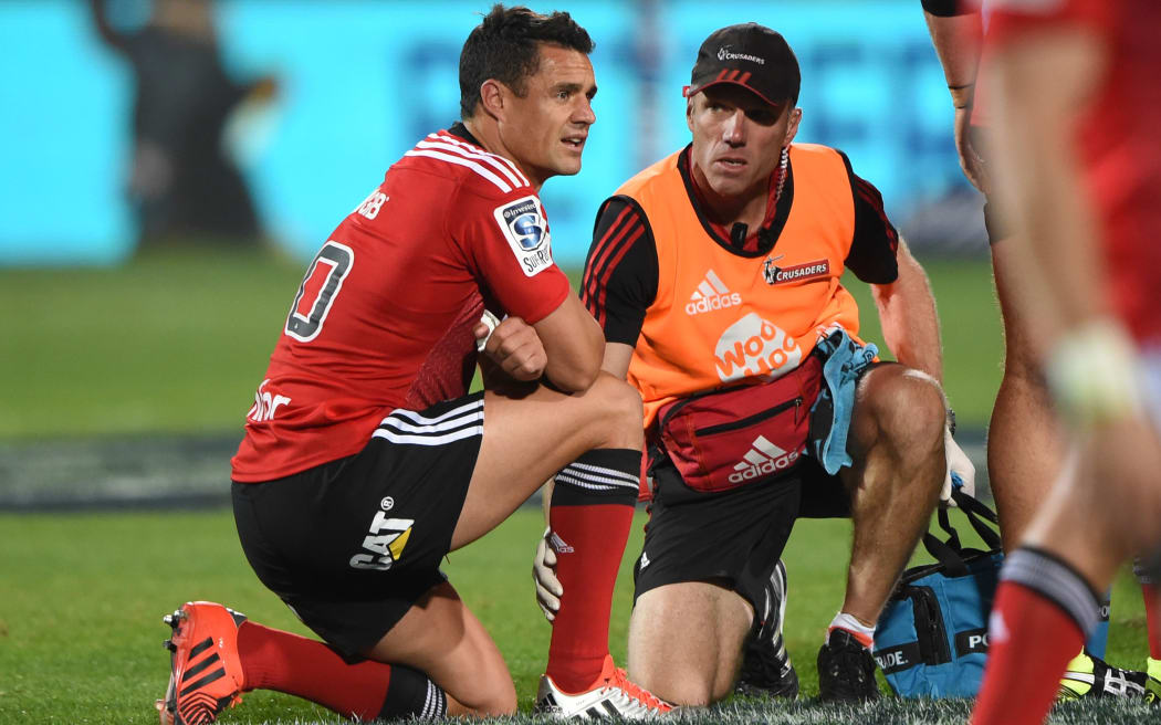 Daniel Carter was injured in the Super Rugby season opener against the Rebels