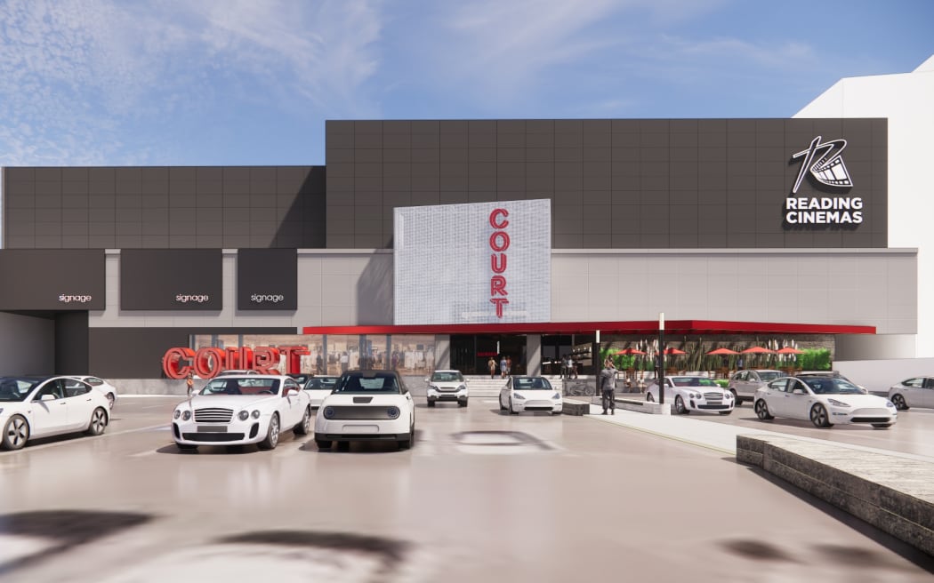 A render of the Wakefield St entrance at The Court, the proposed new complex in central Wellington.