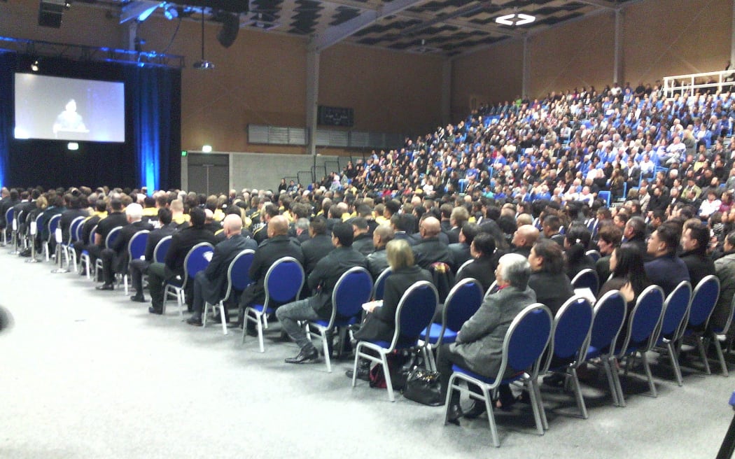 The crowd at Porirua's Te Rauparaha Arena.