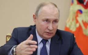 Russian President Vladimir Putin holds the annual meeting of the Presidential Council for Civil Society and Human Rights, via video conference, in Moscow.