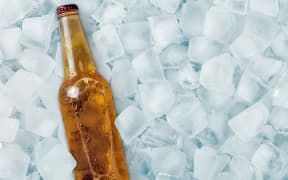 A beer in ice.
