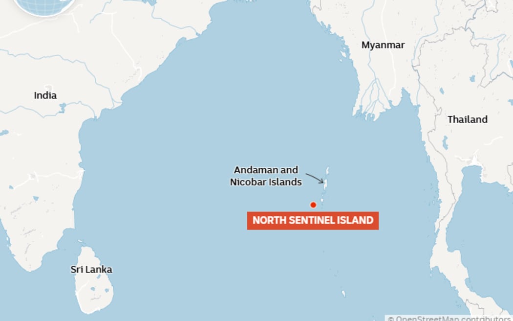 A map showing the Andaman Islands.