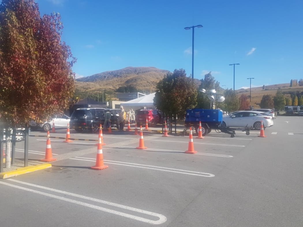 A clinic has been set up outside Frankton Pak'nSave for testing of the community for Covid-19.