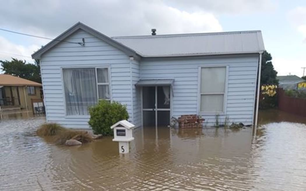 Alison Bishop's house in Mataura suffered flooding damage. February 2020