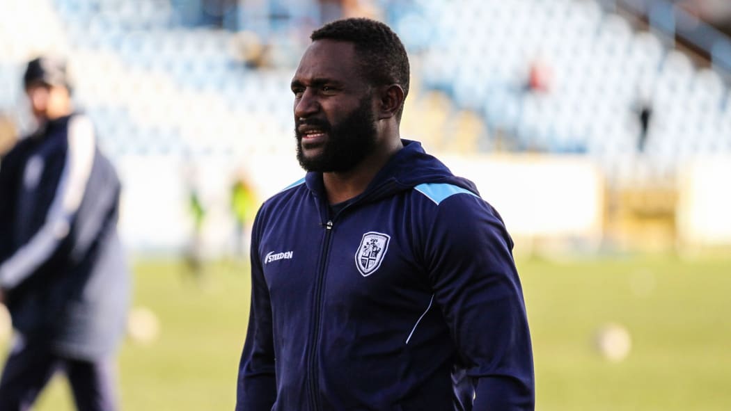 Papua New Guinea international Ase Boas during his time with Featherstone Rovers.