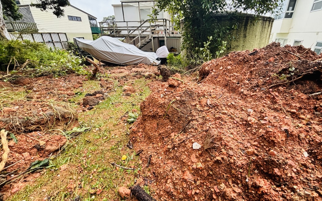 The slip shunted Bevan’s boat into his Northland holiday home.