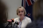 Amy Adams speaks to reporters about the government's decision on whether to give compensation to David Bain.