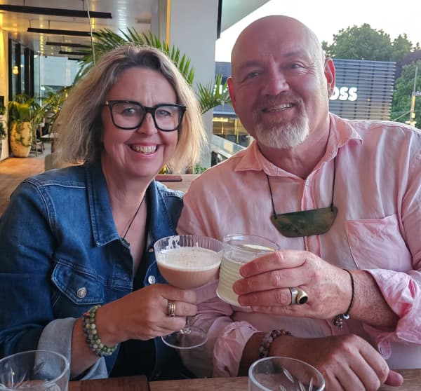 Cate Grace and her husband, Riwai.