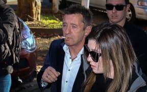 Phil Rudd arriving at the Tauranga District Court this morning 9/7/15