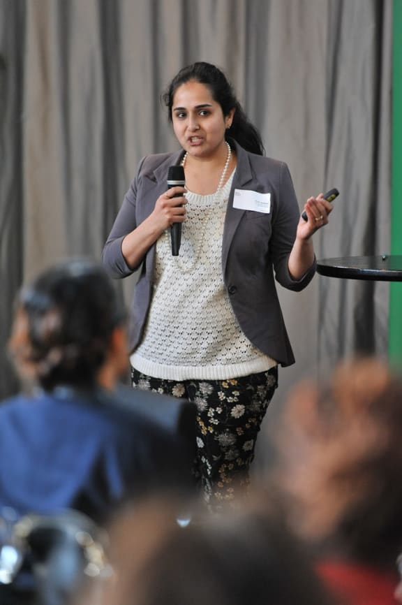 Priti Ambani as guest speaker at the Super Diverse Women's Conference, Auckland.