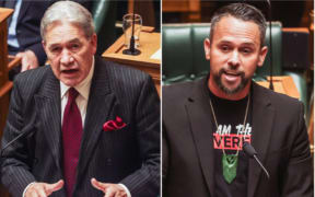 New Zealand First leader Winston Peters and Te Pāti Māori MP Tākuta Ferris.