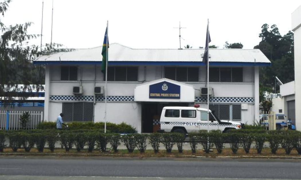 240414. Photo RNZ. Solomon Islands. Central Police Station. Honiara, police,