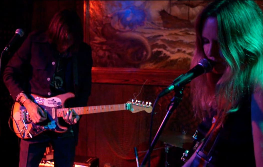 Brian and Maryrose Crook of The Renderers performing at the Redwood Lounge, Los Angeles 2014.